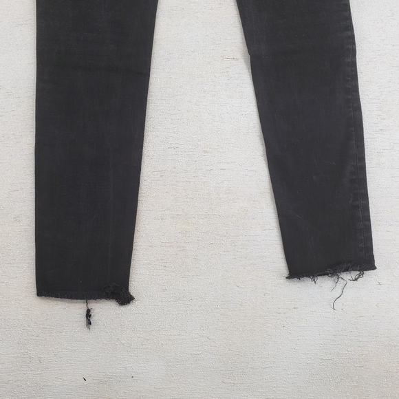 Rag & bone women US 29 black jeans ankle skinny raw hem zipper fly Modal blend - Picture 9 of 13